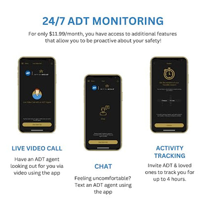 invisawear Smart Jewelry - Personal Safety Device - Gold Flower Keychain