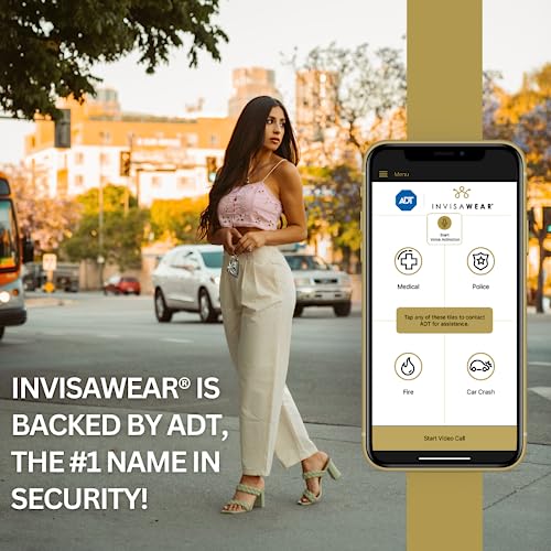 invisawear Smart Jewelry - Personal Safety Device - Gold Flower Keychain